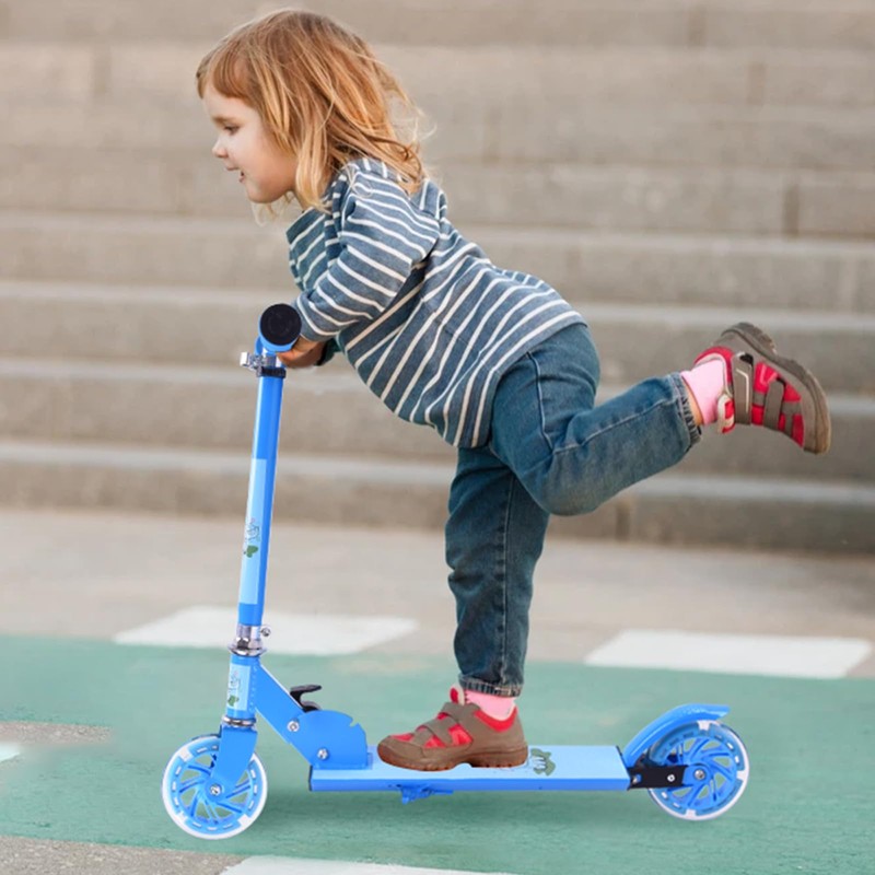 Herefun Children's Scooter with LED Light Up PU Wheels, Height