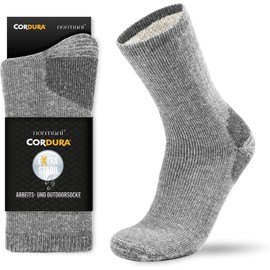 2-3 Pairs of Extremely Robust and Warm Full Plush Socks With Alpaca Wool or Cotton With Cordura®, grey