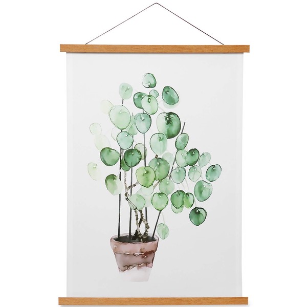 Magnetic Poster Frame Hanger, Natural Teak, Poster Hanger for Photos,