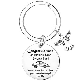 Nfyxcaz Drive Safe Gifts New Driver Gifts For Son Daughter Drive Safe Keyring For Women Men Driver Gift Guardian Angel Car Keyring