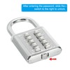 PATIKIL 10 Digit Button Combination Padlock, 2 Pack 5 Position