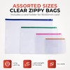 Pack of 12 A4+ Foolscap Clear Zippy Bags with Blue
