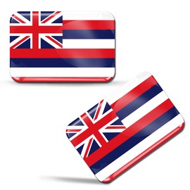 SkinoEu® 2 x 3D Sticker Hawaii Hawaiian Flag F 194
