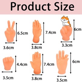 12 PCS Finger Puppets Small Mini Finger Hands Finger Puppets Funny Finger Hand Finger Props Rock Paper-Scissors Toys for Cat Dog Pets Playtime,Little Toys Human-pet Interaction