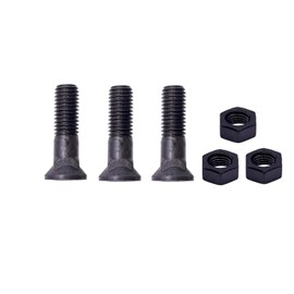 PAOSDKSUI 5/8”-11x2 1/4“ Blades Cutting Edges Plow Bolts & Nuts for Snow Plow Construction Machinery Replacement Grade 8 Dome Head 260123 Black