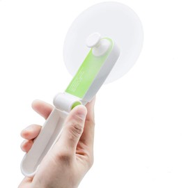 GlobalCrown Handventilator Batteriebetrieben Mini Tragbarer Ventilatoren Leise,Wiederaufladbar klappbare USB Lüfter klein Schreibtischventilator Faltbare Taschenventilator