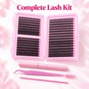 700PCS DIY Eyelash Extension Kit – D-Curl Lash Clusters with