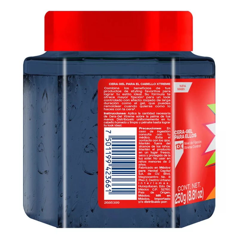 Xtreme Cera gel Xtreme para peinar efecto brillante 250g