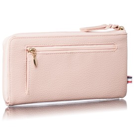 Cox Sportif Long Wallet, Spring Wallet, Limited Size, Thin, Lightweight, L-Shaped, Zipper, PINK
