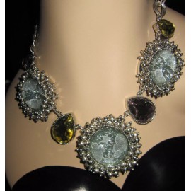 BETSEY JOHNSON STARGAZER BLING STATEMENT NECKLACE