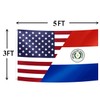 America Paraguay Friendship Flag 3x5FT USA American Paraguayans Flag Fade
