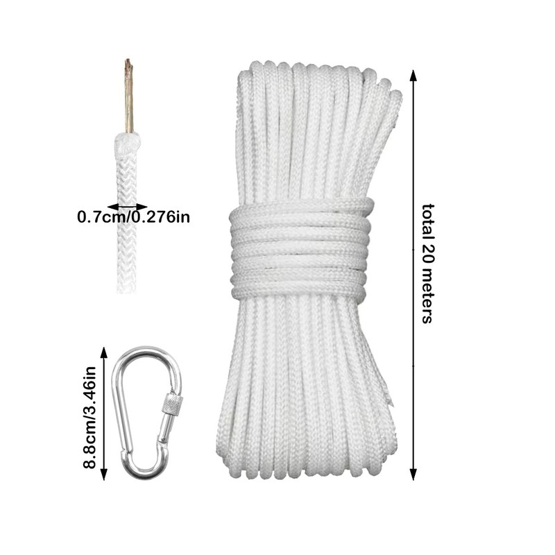 5/16" x 66 ft Wire Center Flagpole Rope with 2