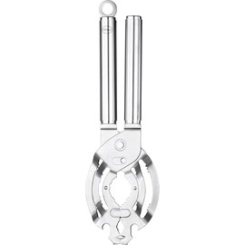 RÖSLE Deckelöffner, für Schraubgläser oder Flaschen, Edelstahl, Gläseröffner, Kapselheber, mit Aufhängeöse, silbern