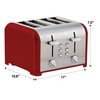 Kenmore 40604 4-Slice Toaster with Dual Controls in Red