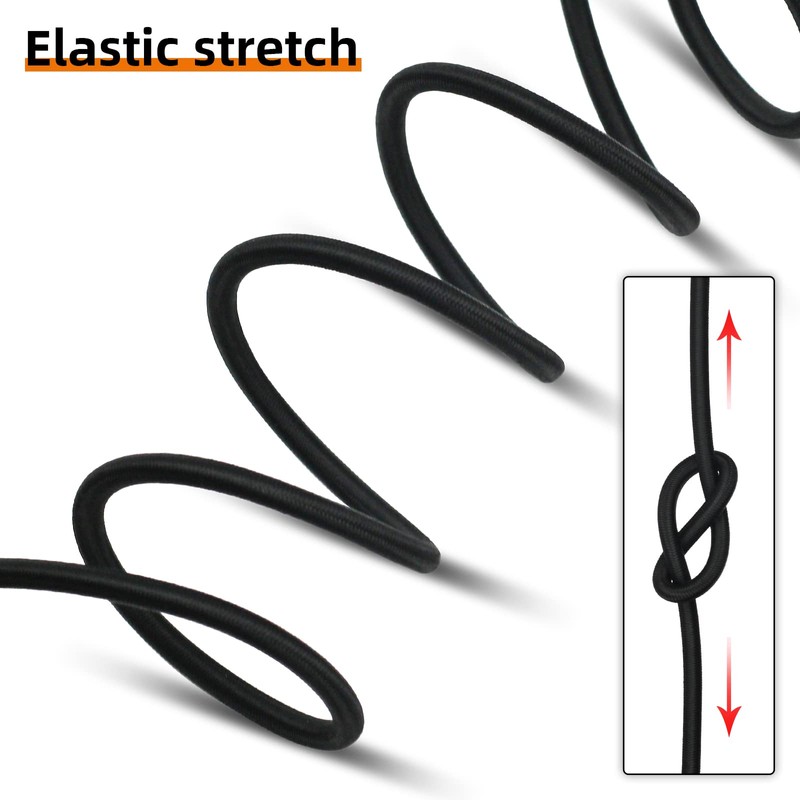10M Elastic Cord, 1/5" Thick Shock Cord Heavy Duty 32Ft