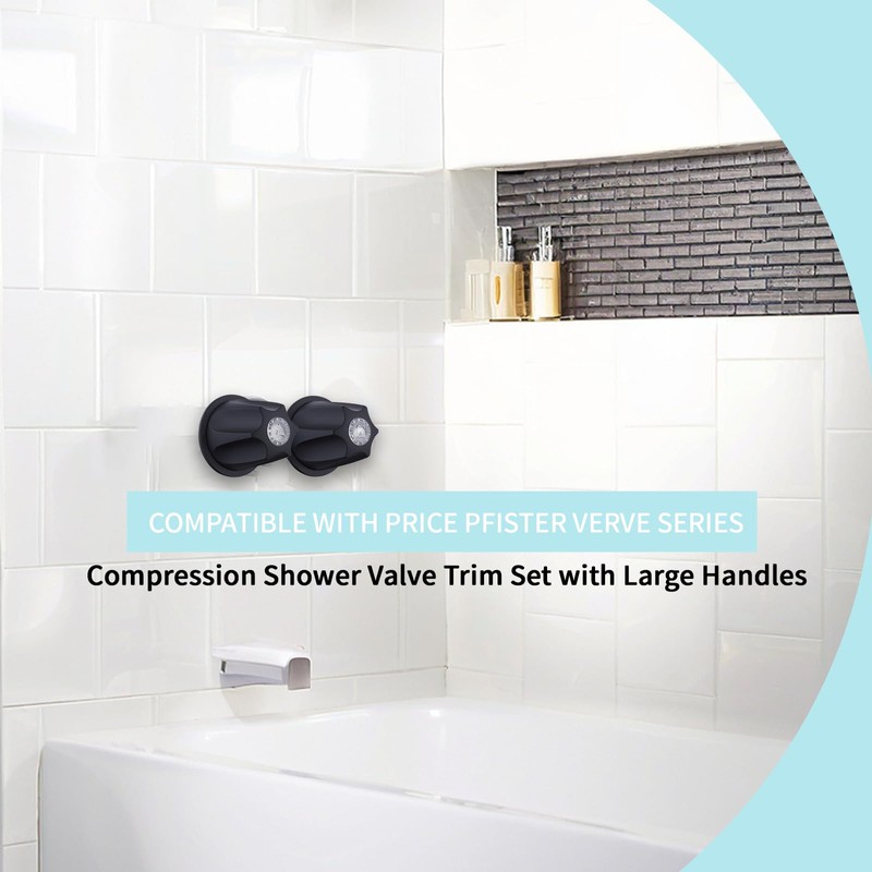 ZephyrJazz 2 Piece Shower Knob Replacement Compatible with Price/Pfister Verve