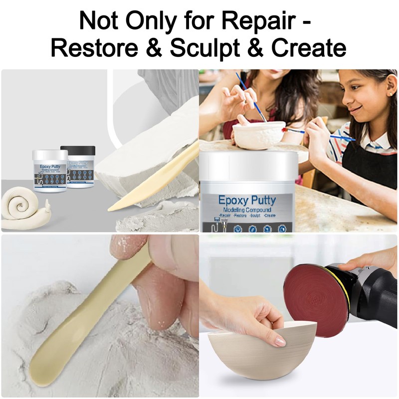 Grey Metal Epoxy Putty for Repair, 2 Part 16Oz Wood