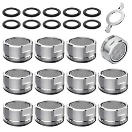 QICHEN 13 Pcs Aireador de Grifo Universal 24mm， Aireador de Grifo Lavabo de Baño，Aireador de Llave para Fregadero Cocina，Aireador De Grifo Lavabo,