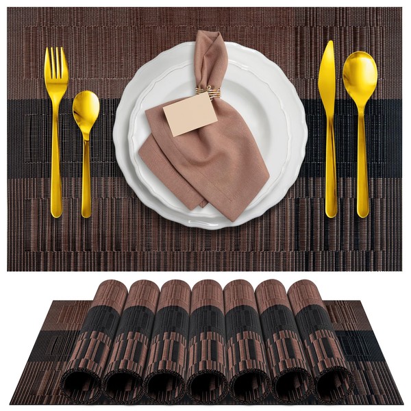 ADRIMER Placemats, Chic Placemats for Dining Table Set of 8,
