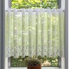 SunnyDayFabric Cafe Curtain, Flower River, Lace, Green, Approx. Width 59.1
