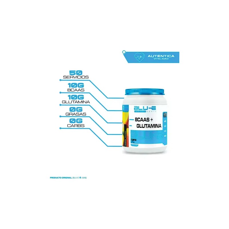 Aminoacidos Bccas +glutamina Blu-e 1kg Varios Sabores