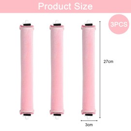 Heatless Curling Rod, 3PCS Heatless Blowout Rods, Overnight Blowout Rods, No Heat Curls to Sleep for Curl Rods with Hair Scarf Heatless Blowout Rods for All Hair Types Women DIY Hair Styling(Pink)