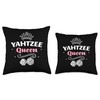 Yahtzee Queen Game Night Dice Game Throw Pillow
