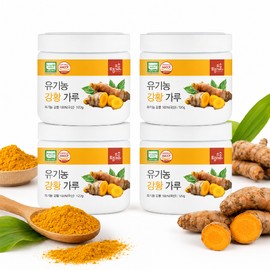 native village [Jindo Mountain] Organic Turmeric Powder 120g / [진도산]유기농 강황가루 120g X 4개 (2+2) 토종마을 HAC... 없음