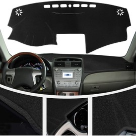 YOKKIP Dash Cover Replacement for Toyota Camry Accessories 2007 2008 2009 2010 2011 Custom Fit Dashboard Cover Mat Carpet Pad Reduces Glare Eliminates Cracking (Black)