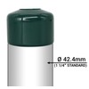 SKIR'CO (6 pcs) Fence Post Caps, Round 42.4 mm Green