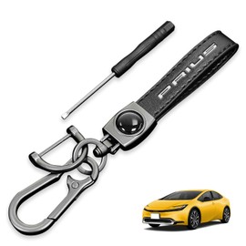 HUDIY Hoodie Key Holder for the New Prius 60 Series Genuine Leather Key Car Logo Key Chain PRIUS 60 Series ZVW60 ZVW65 MXWH60 MXWH65 (January 2023 ~ Present) Leather Key Chain Unisex Car Accessories