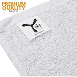 YRALY Terry Bar Mop Towels (Pack of 60) – Absorbent and Quick Drying Commercial-Grade Cotton Cleaning Towels, Cleaning Rags for Kitchen, Bar – Reusable Shop Rags 14”x17” White