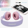 Riwbox WT-7S Kids Bluetooth Headphones Light Up, Foldable Stero Wireless