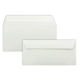Karten und Co. DIN Envelopes//LIGHT GREY/; 11 x 22 cm 110 g/m²/Sticker Quality Brand Gustav Neuser 100 Umschläge light gray