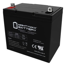 Mighty Max Battery 12V 55Ah Battery for Sunrise Medical Quickie Pulse 6CC Powerchair