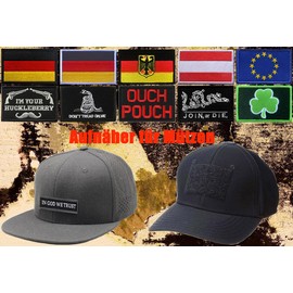 2 Pieces Black Grey Germany Flag Patch Embroidered Badges German Appliques for Clothing Bags Backpack Uniform Vest Dog Harness Military Tactical Outdoor Jersey