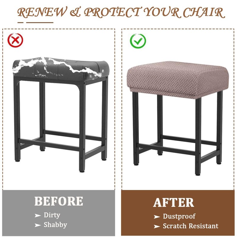 Levoberg Bar Stool Cover Rectangle Stretch Counter Height Barstool Slipcovers