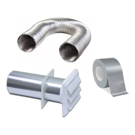 Miber Kit Ducto Flexible 4puLG + Rejilla C/tubo 4puLG + Cinta 10m