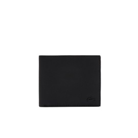 Lacoste Cartera Billfold Classic mediana de poliuretano para hombre, Negro, Talla Única