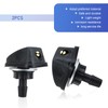 Titgoes 2 PCS Windshield Washer Nozzle, Single Hole Adjustable Fan-shaped