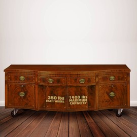 4 All Steel Swivel Plate Caster Wheels Heavy Duty High-gauge Steel (3.5" No brake)