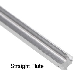 sourcing map 3mm Chucking Reamer, Tungsten Carbide Lathe Machine Reamer H7 4 Straight Flutes, 100mm Length Round Shank Milling Cutting Tool, for Stainless Steel Alloy Copper Metal