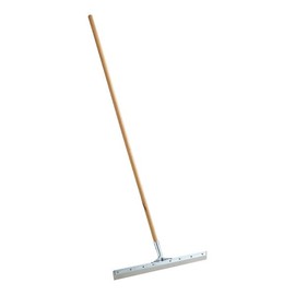 Commercial Floor Squeegee with Metal Frame, 24 Inch Rubber Blade, 60 Inch Wood Handle
