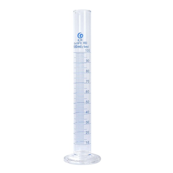 PATIKIL 100ml 3.3 Borosilicate Glass Female Cylinder High Transparent Round