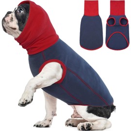 Kuoser Dog Shirts Turtleneck, Highneck Shirts for Dogs,Adjustable Breathable Comfortable(S,Navyblue)