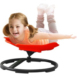 sensory spin chair for adults,Indoor Balancing Chair Kids Swivel Chair Sensory Toy ADHD Anxiety Tools,Body Coordination Balance Training:_Petal Swivel Chair/Rose Red