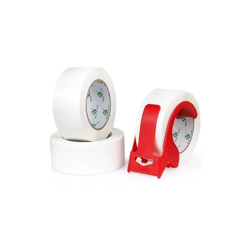 BOMEI PACK Cinta de embalaje con dispensador, 1.88 pulgadas x