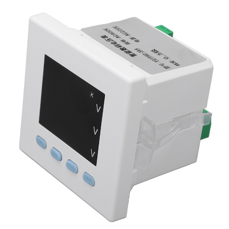 Intelligent Digital Voltmeter 3 Phase White ABS Flame Retardant Electricity