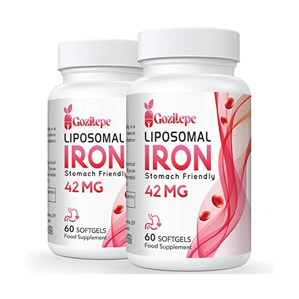 Gozitepe Liposomal Iron Supplement (as Ferrous Sulfate) with Folic Acid