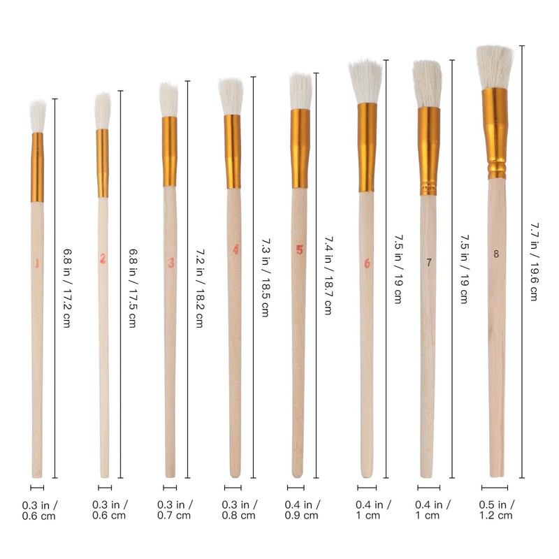 Pollination Brush Set 8 Pcs Vegetable Pollination Brush Pollination Tools